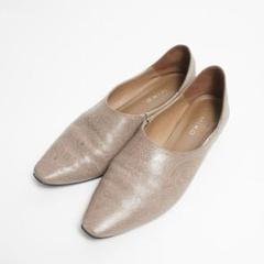 【美品】ヒミコ ペイズリー ソフトバブーシュ パンプス フラット 23.5