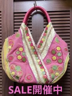 美品未使用可愛いピンクの工芸刺繍のバッグご質問価格交渉はコメントからお願いしますのサムネイル