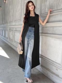abeille バックスリットベスト 12916 黒のみ1点 ブラック abeille バックスリットベスト 12916 黒のみ1点 ブラックLEONARD