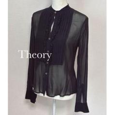 新品未使用 theory セオリー シルク 絹 黒 バックボタンブラウス 2025年最新】シルク ブラウス theoryの人気アイテム - メルカリ