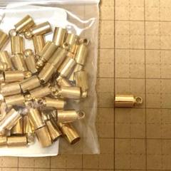 ゴールド 太さ4mm 金 マットゴールド 紐留め ヒモ留め タッセル 50個