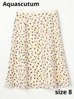 アクアスキュータム Aquascutum スクエアドットプリントスカート