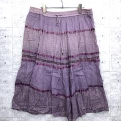 フェアリーグランジ 古着 ラメ リボンテープライン エスニックスカート