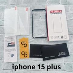 そ　iphone 15 plus ガラスフィルム カメラ保護　ガイド枠