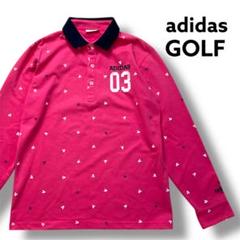 アディダス　ゴルフ　adidas ピンク長袖ポロシャツM