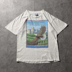 【入手困難】90s USA製 Human-i-Tees アート Tシャツ 鷲