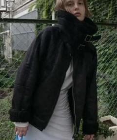 perverze パーバーズ 19aw ムートンジャケット ボア  b-3 黒のサムネイル