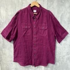 ARMANI COLLEZIONI アルマーニ リネン100% 半袖シャツ