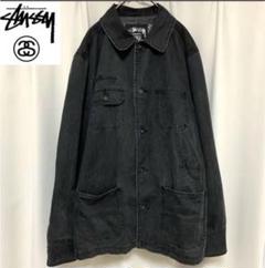 STUSSY 刺繍 ダック生地 カバーオール XL