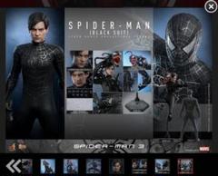 新品未開封　スパイダーマン　ブラックスーツ　フィギュア　1/12スケール ホットトイズ スパイダーマン ブラックスーツ DX版 ボーナス付