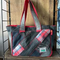 【SALE中☆】ハンドメイド　パッチワーク　トートバッグ