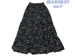 【最終値下げ】美品　ビアズリー beardsley★ロングスカート サイズF ビアズリー BEARDSLEY プリーツティアードスカート （darkgreen