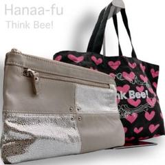 【1回使用】Hanaa-fu◆ハンドバッグ 黒 ピンク ドット柄 ハナアフ 【1回使用】Hanaa-fu◇ハンドバッグ 黒 ピンク ドット柄