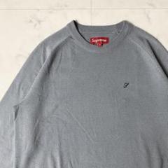 シュプリーム ニットセーター 刺繍 ワンポイントロゴ Supreme ワンポイントロゴ刺繍 ニット セーター M グレー系