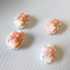 コンクシェル蓮の花パーツ4個セット