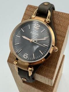 FOSSIL クォーツ腕時計　レザーベルトES-3077 グレージュ A125