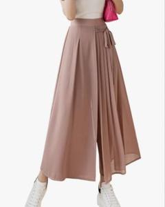 レディース ワイドパンツ ロングパンツ ガウチョパンツ キュロット L