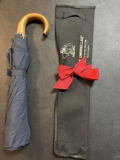 FOX UMBRELLAS 黒赤 折りたたみ傘 HARRISONS