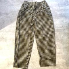 ユニクロ×マルニ コラボ ワイドフィットタックパンツ チェック柄 L ユニクロ×マルニ コラボ ワイドフィットタックパンツ チェック柄