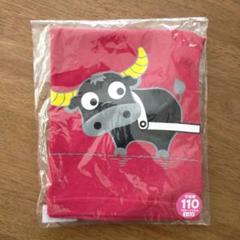 【新品☆】水牛車デザイン レッド Tシャツ キッズサイズ110 子ども用 石垣島