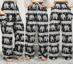 新品　未使用品　サルエル　パンツ　民族　部族　エスニック 総柄