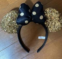 ディズニーランド ディズニーシー ミニー カチューシャ ゴールド スパンコール