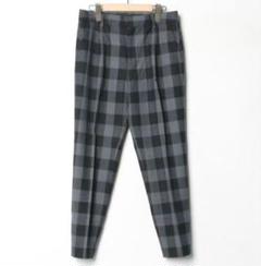 ☆MACPHEE ウールチェックタックパンツ 38 ブロックチェック