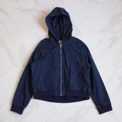 PINK HOUSE バックフリル付きフードブルゾン L ネイビー
