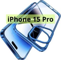 iPhone 15 Pro 用 ケース 強化ガラス カメラスタンド