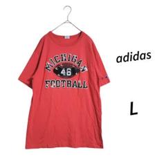 チャンピオン ☆ ピンクレッド ミシガンフットボール 半袖 Tシャツ L