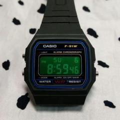 カシオ F-91W　グリーン　チープカシオ　チプカシ　腕時計