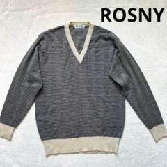 【ROSNY 】 L レディースVネック長袖ニットセーター 秋冬