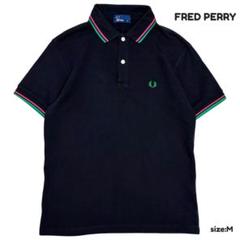 【美品】フレッドペリー 半袖 ポロシャツ ブラック M 月桂樹