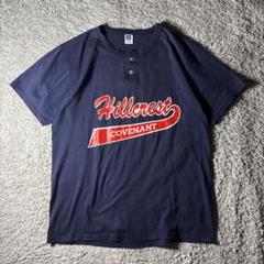 ラッセル　ヴィンテージ　90s USA製　ボタンアップ　センターロゴ　tシャツ