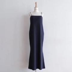 極美品！シールームリン　パッドin RIB mermaid Vカットキャミドレス パッドin RIB mermaid Vカットキャミドレス
