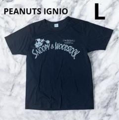 スヌーピー　Tシャツ 半袖　ビックロゴ　ブラック　ゆるだぼ　オーバーサイズ