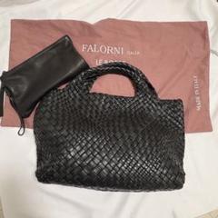 FALORNI ファロルニ　イントレチャート　レザー　トートバッグ　ハンドバッグ
