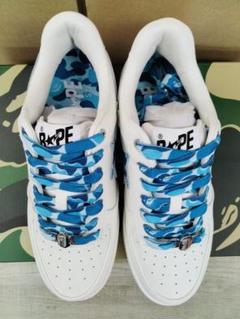 BAPESTA ブルーカモ　25cm スニーカー キャンバス ベイプスタ BAPESTA ブルーカモ 25cm スニーカー キャンバス ベイプスタ