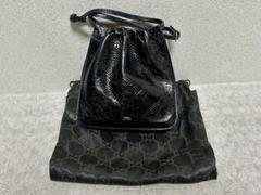 GUCCI 005 0854 リザード調 ミニバッグ ブラック ポーチ 保存袋