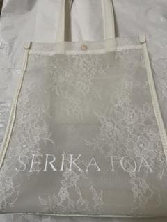SERIKA TOA ホワイトレーストートバッグ