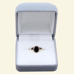 【アンティーク】シグネットリング（オニキス）（9K）12号【J22022】 アンティーク】シグネットリング（オニキス）（9K）12号【J22022