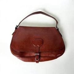 PRADA archive brown leather shoulder bag