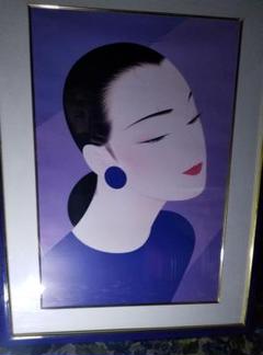 絵画　美人画　インテリアアート絵画インテリア鶴田一郎・美人アート75×60 絵画 美人画 インテリアアート絵画インテリア鶴田一郎・美人