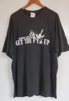 FUCK OFF 総柄 半袖シャツ 90s 00s 新品/90's/FUCK OFF/企業物/ギミックプリント/半袖Tシャツ/黒