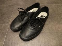 【バンズ】オーセンティック VN000JRAL3B レザー　ブラック　27.5 VANS [AUTHENTIC VN000JRAL3B] (BLACK LEATHER)