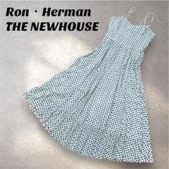 みっちゃん◯THE NEWHOUSE ドット柄マキシドレス AIDMAX】丈長/ドレス/ドット/タイト/ワンピース/ブラック