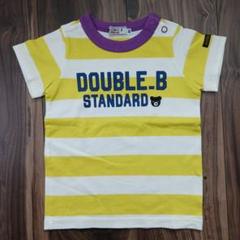ダブルビー　80　Tシャツ　男の子　ボーダー　イエロー