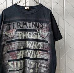 ドラマ　ムービー　ウォーキングデッド　Tシャツ　ビックプリント　ゾンビ　フェード