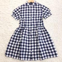 【現行タグ極美品✨Polo Ralph Lauren】麻 チェックワンピース