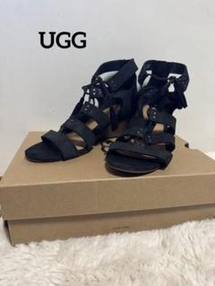 【 UGG 】 アグ ウエッジソール　レースアップサンダル　スネーク